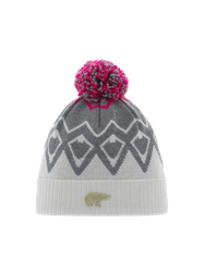 JUNIORSKA CZAPKA EISBAR ZIGGY OS POMPON White/Grey